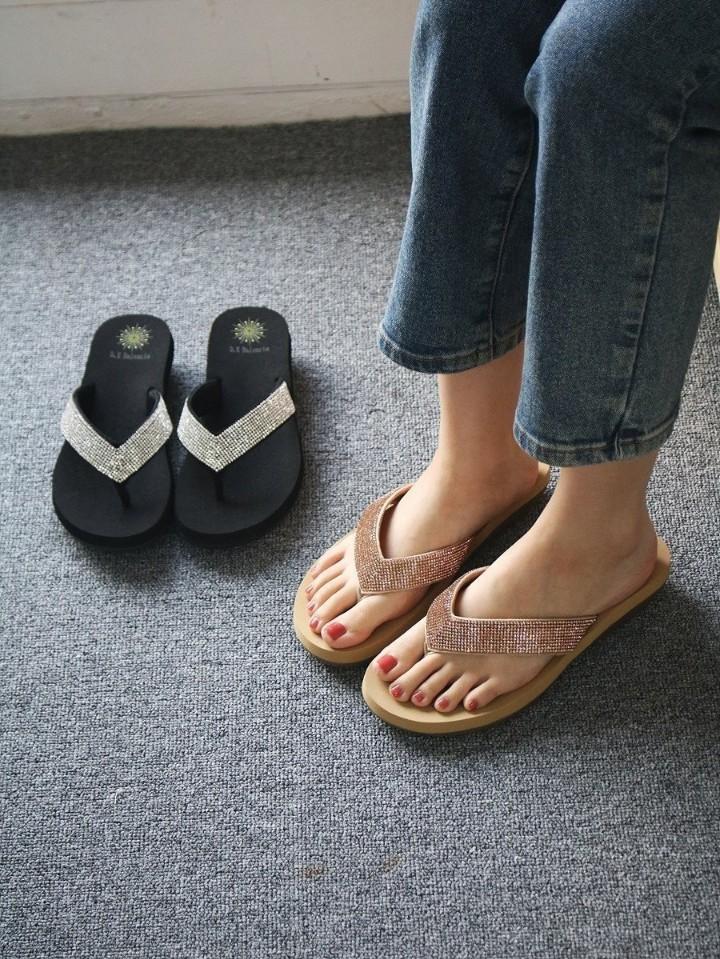 블링 큐빅 쪼리 슬리퍼