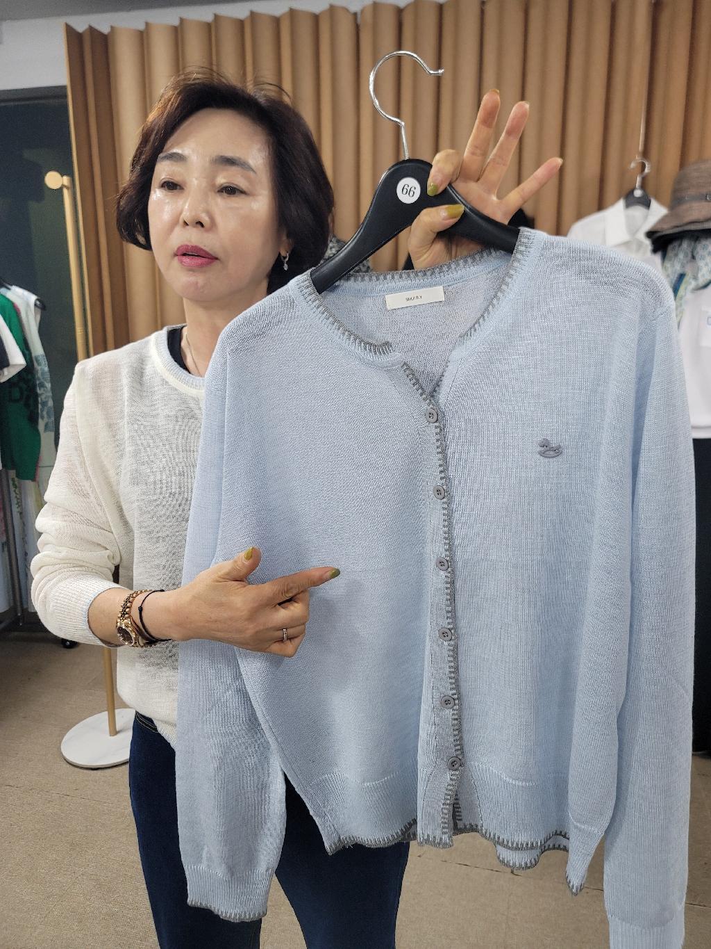 블루밍 소프트 린넨가디건